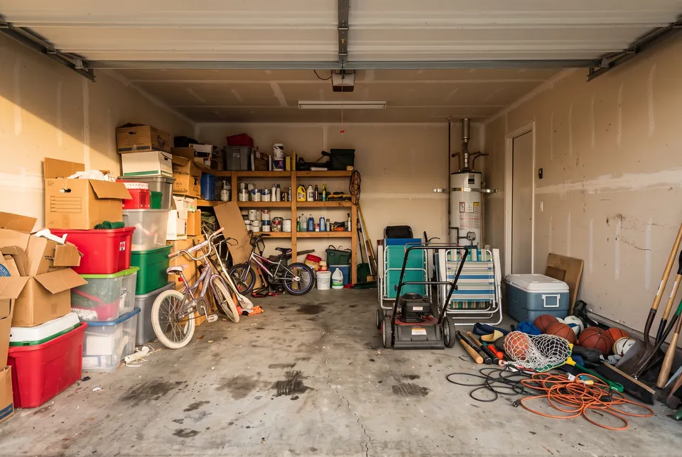 Before — concept render on a sample garage