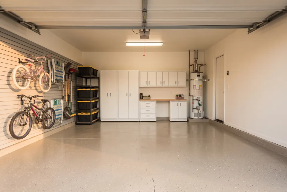 Complete Garage Transformation — concept render on a sample garage